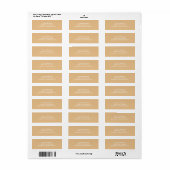 Bleke Gold Gift Matching Color Etiket (Full Sheet)