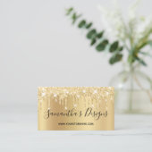 Bleke Gold Glitter-schijven Ombre Online-winkel Visitekaartje (Staand voorkant)