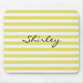 Bleke gouden en witte strepen van Shirley Taylor Muismat (Voorkant)