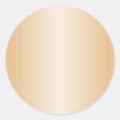 Bleke Gouden Gradiënt Achtergrond Ronde Sticker (Voorkant)