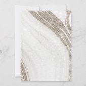 Bleke goudmarmer Agate Couples Shower Invite Bedankkaart (Achterkant)