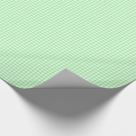 Bleke Green Gingham Cadeaupapier (Hoek)