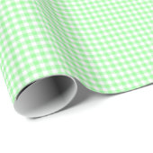 Bleke Green Gingham Cadeaupapier (Rol Hoek)