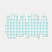 Bleke Green Gingham Plaid Gabled Party Favoriet Bo Bedankdoosjes (Uitgevouwen)