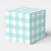 Bleke Green Gingham Plaid Party Favoriet Cadeaubox Bedankdoosjes (Achterkant)
