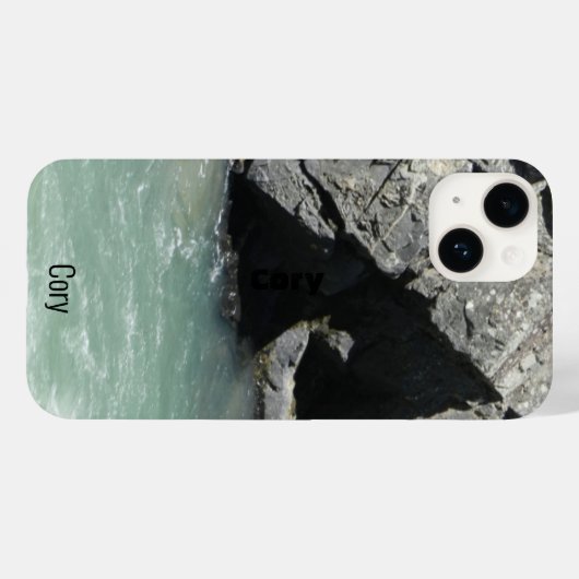 Bleke Green Mountain River foto Granite Cliffs Case-Mate iPhone Case (Achterkant (horizontaal))