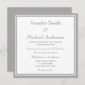 Bleke Grey Invitation Wedding Kaart (Voorkant / Achterkant)