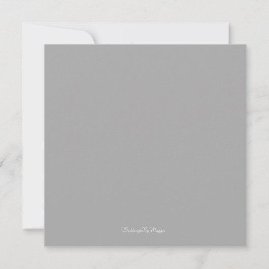 Bleke Grey Invitation Wedding Kaart (Achterkant)