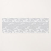 Bleke grijs en witte inktpatronen met afgeronde li yogamat (Voorkant (horizontaal))