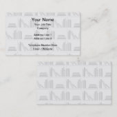 Bleke grijze boeken op Shelf. Visitekaartje (Voorkant / Achterkant)