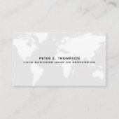 Bleke Grijze Wereldkaart Internationale profession Visitekaartje (Voorkant)