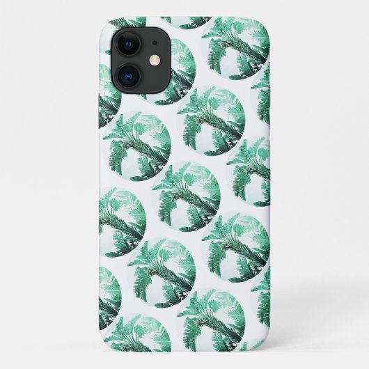 Bleke groene bananenboom Leaf iPhone 11 Hoesje (Achterkant)
