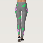 Bleke groene blaasjes met roze aanjager leggings (Achterkant)