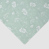 Bleke groene bloemenblad Natuur Decoupage Tissuepapier (Detail)