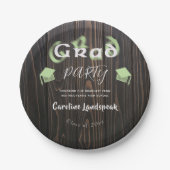Bleke groene blurred Typography Graduation Party Papieren Bordje (Voorkant)