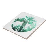 Bleke groene boomgaarden tegeltje (Zijkant)