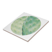Bleke groene Cactus Fig Organic Feel Tegeltje (Zijkant)