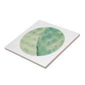 Bleke groene Cactus Fig Organic Feel Tegeltje (Zijkant)