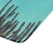 Bleke groene cactus Succulent Plant Minimalisme Snijplank (Hoek)