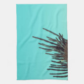 Bleke groene cactus Succulent Plant Minimalisme Theedoek (Verticaal)
