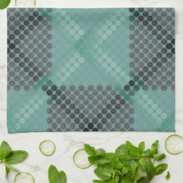 Bleke groene cirkel of boltextuur, waarbij vierkan theedoek