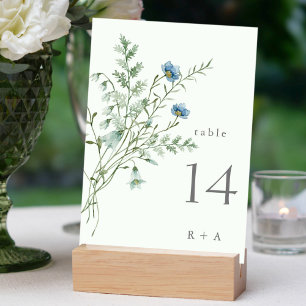 Bleke groene elegante Waterverf Wildbloemen Wedden Kaart