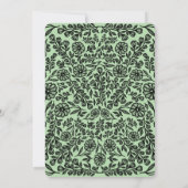 Bleke groene en zwarte botanische bloem 30e verjaa kaart (Achterkant)