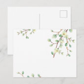 Bleke groene eucalyptus Waterverf Briefkaart (Voorkant / Achterkant)