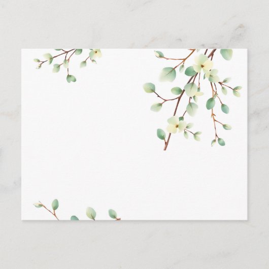 Bleke groene eucalyptus Waterverf Briefkaart (Voorkant)