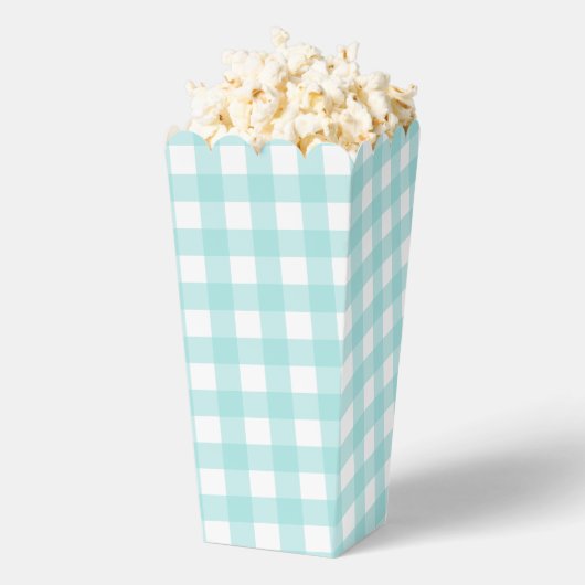 Bleke Groene Gingham Plaid Party Favoriet Popcorn  Bedankdoosjes (Popped)