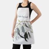 bleke groene gom blad aquarel schort (Insitu)