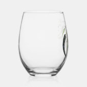 bleke groene gomblad ontworpen Drinkware Set Wijnglas Zonder Voet (Rechts)