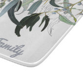 Bleke groene gombladeren Aquarel Snijplank (Hoek)