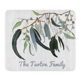 Bleke groene gombladeren Aquarel Snijplank