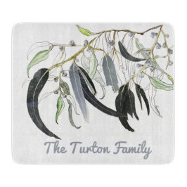 Bleke groene gombladeren Aquarel Snijplank