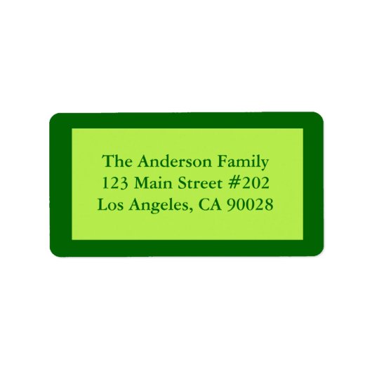 Bleke groene grens etiket (Voorkant)