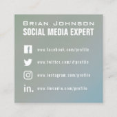 Bleke, groene, grijze vakbedekking vierkante visitekaartje (Voorkant)