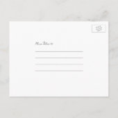 Bleke groene hortensia Save the Date Briefkaart (Achterkant)