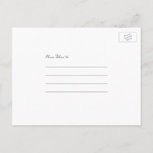 Bleke groene hortensia Save the Date Briefkaart (Achterkant)