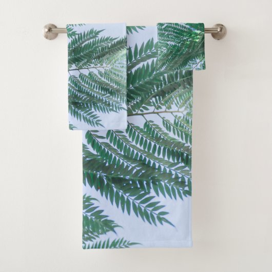 Bleke groene Jacaranda-boom verliest patroonpatroo Bad Handdoek (Insitu)