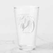 bleke groene kauwgomblad met bericht glas (Achterkant)