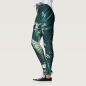 Bleke groene Leggings met bladerbladeren van de pa (Links)