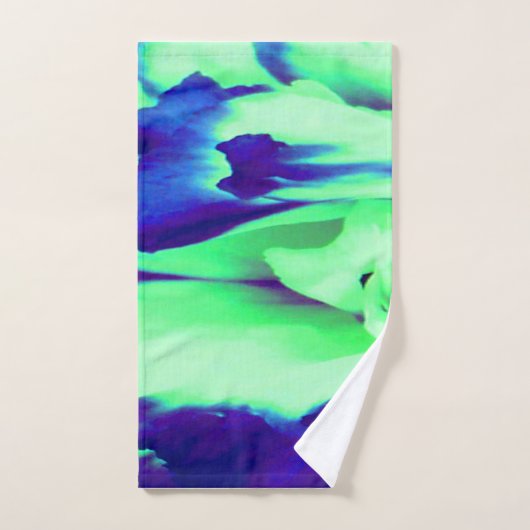 Bleke groene marineblauw en crème patterend ontwer bad handdoek (Handdoek)