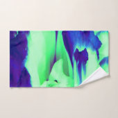 Bleke groene marineblauw en crème patterend ontwer bad handdoek (Handdoek)