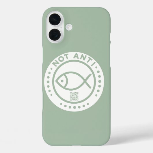 Bleke groene NotAntiFish telefoonhoesje Case-Mate iPhone Case (Achterkant)