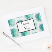Bleke groene palm dank u bruiloft geschenk Sticker (Envelop)