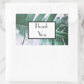 Bleke groene palm dank u bruiloft geschenk Sticker (Tas)