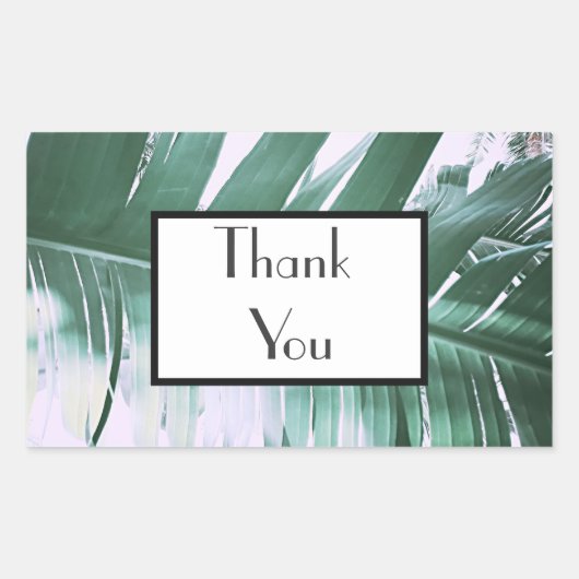 Bleke groene palm dank u bruiloft geschenk Sticker (Voorkant)