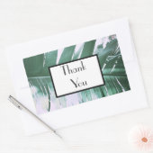 Bleke groene palm dank u bruiloft geschenk Sticker (Envelop)
