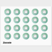 Bleke groene palm dank u bruiloft geschenk Sticker (Vel)